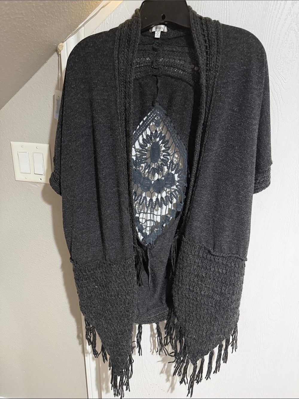 JODIFL Black Knit cardigan with Label